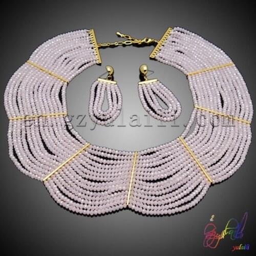 Free Shipping Yulaili Artificial Crystal Jewelry Set Costume & Fashion Jewelry Set L Bridal Two Beaded Jewelry Set