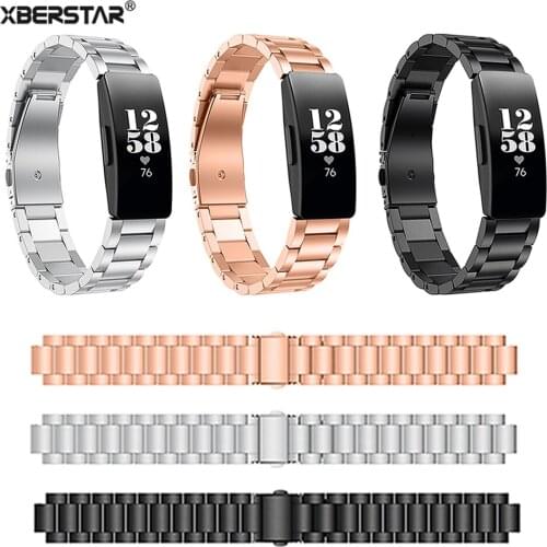 Stainless Steel Wristband Strap for Fitbit Inspire HR & Inspire Activity Tracker Smartwatch Replacement Watch Band Bracelet
