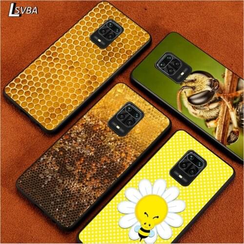 Fashion Honey Bee for Redmi K30 K30S K30T K20 10X 9i 9 9A 9C GO 8A 8 7 6 6A 5A 4X S2 Pro Plus Ultra Black Phone Case