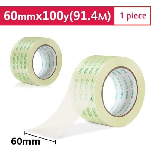 Deli High Quality Transparent Sealing Tapes Packing Tape 60mmx100y (91.4m/roll) 1 Roll Office Supplies 30369