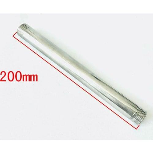 Length 200mm 1/8" 1/4" 3/8" 1/2" 3/4" 1" BSP Male Thread 304 Stainless Steel Pipe Fitting Long Nipple Connector