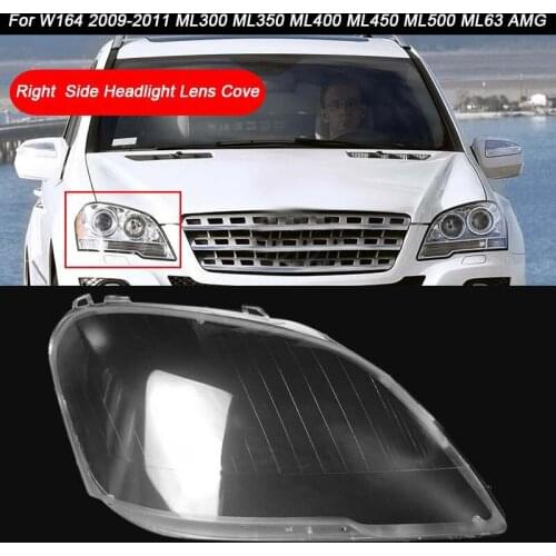 For Mercedes Benz W164 2009-11 ML-Class Car Headlight Clear Lens Cover head light lamp Lampshade Shell