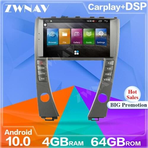 DSP Carplay Android 10 Screen Multimedia Player For Lexus ES 2006 2007-2012 GPS Navigation Auto Audio Radio Stereo BT Head Unit