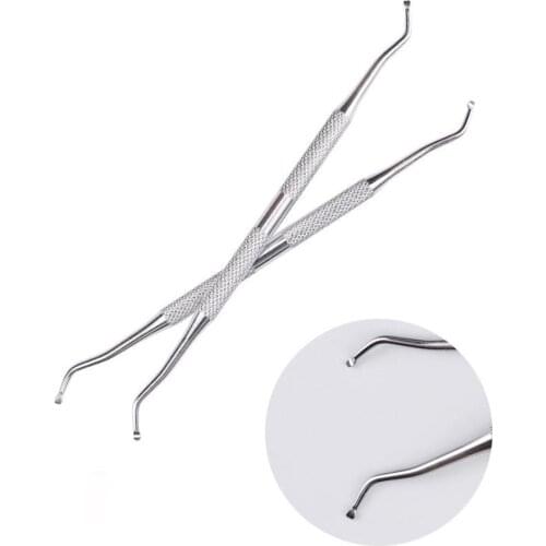 1pc Double Heads Ingrown Toe Nail Lifter Paronychia Stainless Steel Manicure Pedicure Accessories Foot Cleaning Tools