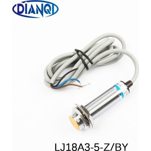DIANQI Inductive Proximity Sensor,LJ18A3-5-Z/BY,PNP,3-wire NO,diameter 18mm,Proximity Switch