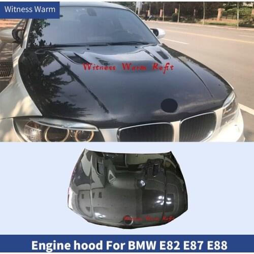 Carbon fiber engine hood for for BMW 1 Series E82 E87 E88 carbon fiber engine bonnet 2007-2015 FRP engine Covers