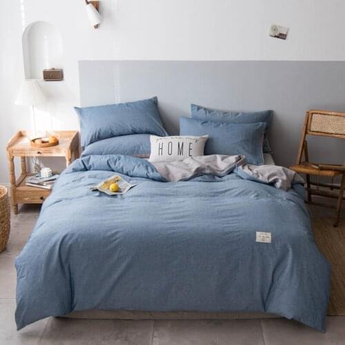 Comfortable Blue AB Size Bedding Set Living Room Bed Cover Set Duvet Cover Child Bed Sheets Pillowcases Cushion Cover For Home
