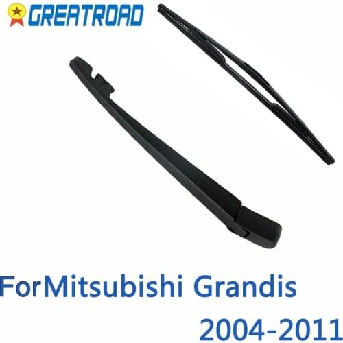 Wiper 12" Rear Wiper Blade & Arm Set Kit For Mitsubishi Grandis 2004-2011 Windshield Windscreen Rear Window