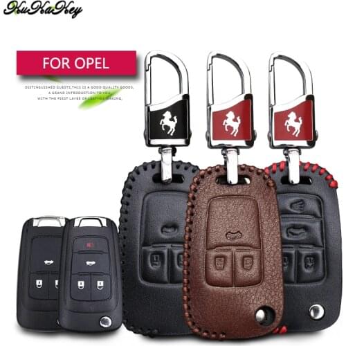 Leather Car Key Case Cover For Opel Corsa C D E F Astra H J GTC G K Vectra C Vivaro Mokka Antara Meriva Zafira Key Accessories