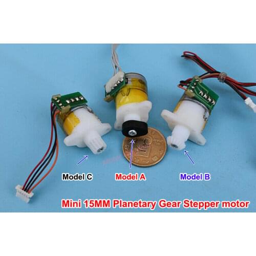 Micro 15mm Planetary Gearbox Gear Stepper Motor DC 6V 2-Phase 4-Wire 18 Deg Three-stage Planetary Reduction Electric motor