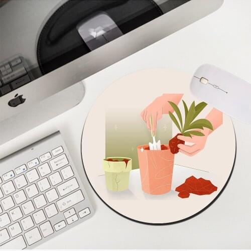 MRGLZY Hot Sale Creative Minimalism 20X20/22X22CM Kawaii Small Mouse Pad Carpets PC Gaming Accessories MousePad Rubber Desk Mat