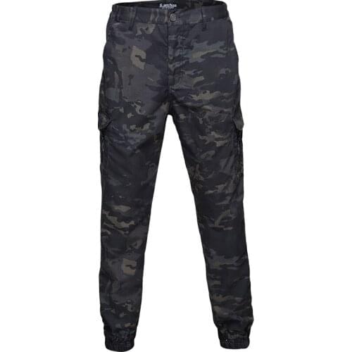 2021 Mens Casual Camouflage Waterproof Pants Mens Plus Size Cargo Pants Sweatpants Loose Joggers Mens Clothing Streetwear