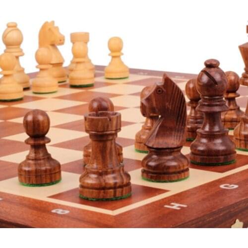 Handmade Sculpture Board Wood Luxury Professional Entertainment Chess Board Set Family Table Game Giochi Adult Games Ed50zm