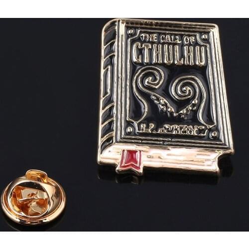 Novel Cthulhu Mythos Brooches The call of cthulhu book literature Code badge Pins For Women Men Lapel Denim Shirt bags Hat Gifts