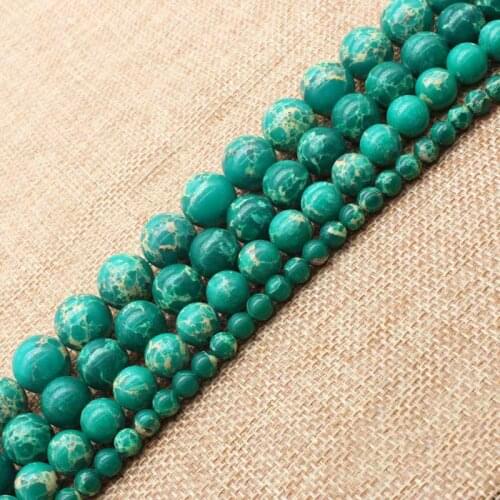 Wholesale Green Emperor Jaspers 6-14mm Round Loose Beads 15"/38cm,BeadsFor DIY Jewelry Making ! wholesale for all items
