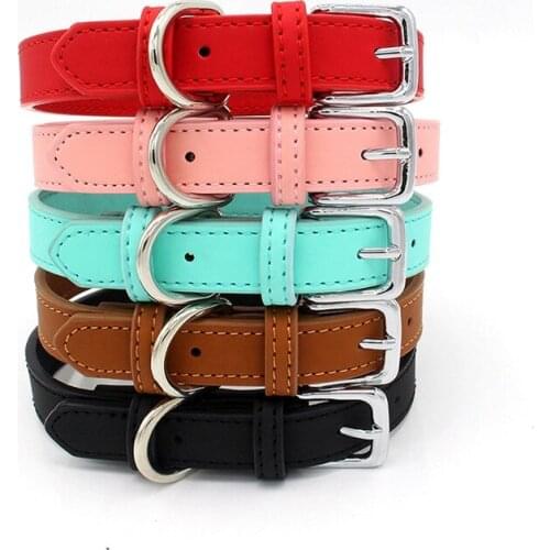 Cat Collar Safety Puppy Collar Chihuahua Solid Dog Collar For Cats Kitten Pet Cat Collars Adjustable Pet Traction Lead Supplies