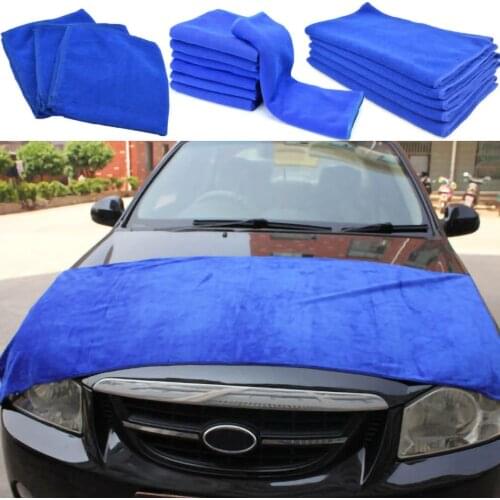 Blue Large Microfibre Cleaning Auto Car Detailing Soft Cloths Wash Towel Duster Tool Wholesale Quick Delivery