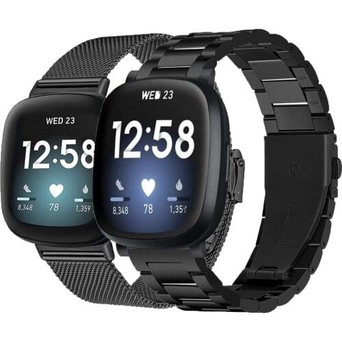 Bands for fitbit versa 3 sense band Stainless Steel Bracelet mesh loop for fitbit sense strap versa 3 women men smartwatch bands