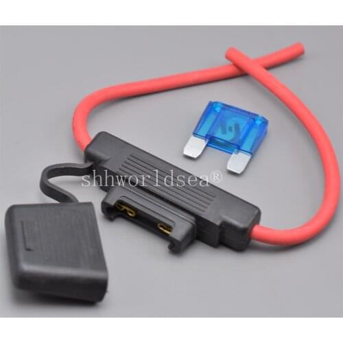 Shhworldsea 1PCS/lot 8AWG Wire Truck car In-Line waterproof auto Fuse Holder Automotive MAXI blade fuse socket Box