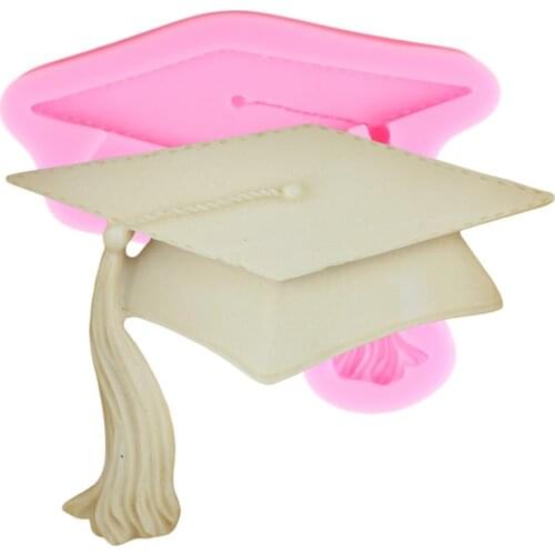 Graduation Bachelor Hat Silicone Mold Fondant Cake Decorating Tools DIY Sugarcraft Chocolate Baking Tools For Cakes Gumpaste
