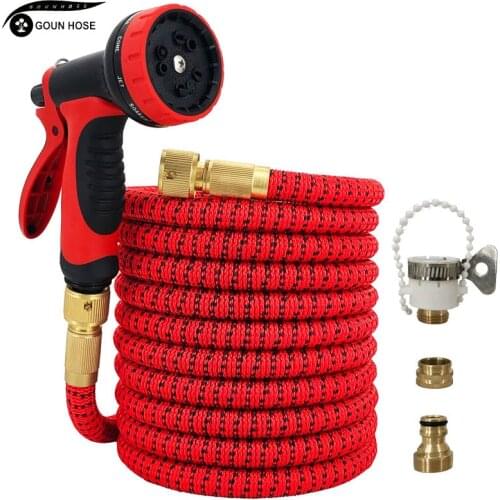 Large Garden Hose Telescopic Hose Used for High-Pressure Car Wash Magic Hose Multi-Function Spray Gun Outdoor Garden Watering