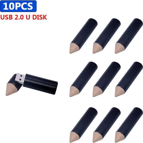 10pcs/lot wood black pencil usb flash drive 64GB usb2.0 pen drive 4GB 8GB 16GB 32GB usb2.0 pen drive for photography,wedding