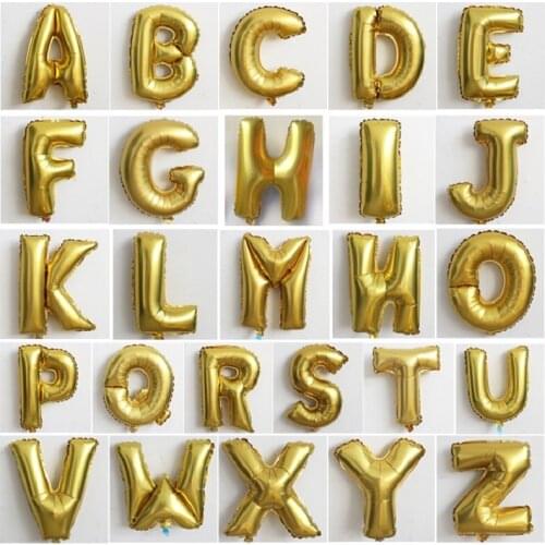 16 Inches Alphabet Letter And Number Balloons For Birthday New Year Party Wedding DIY Decoration Balloon 5Z-SH050