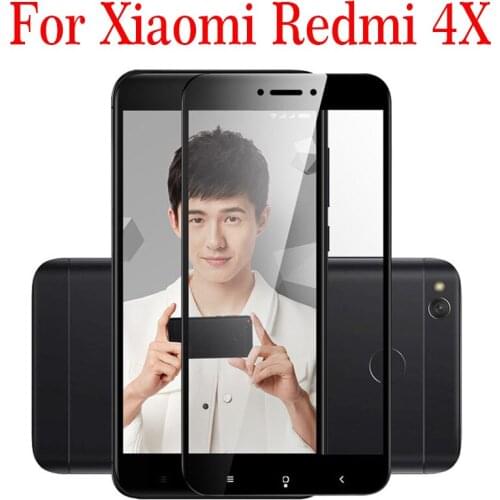 2PCS Full Glue Full Cover Tempered Glass For Xiaomi Redmi 4X Screen Protector protective film For Xiaomi Redmi 4X glass