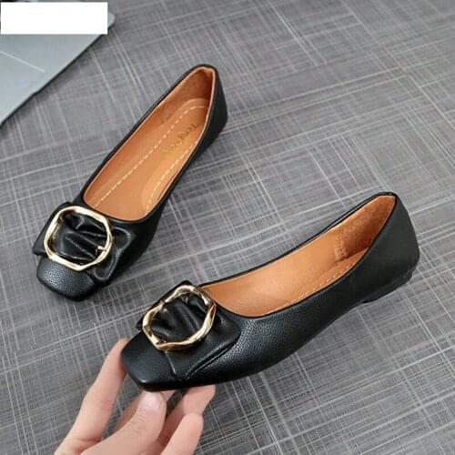 2018 Spring Autumn New Fashion Ladies Flat Shoes Women Leather Soft Casual Comfortable Flat Heal Shoe Woman Slip-On Flats