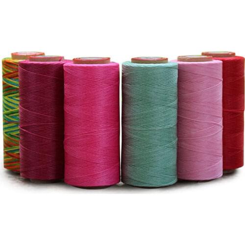 1 roll 200 Meter 1.2 mm Durable Leather flat Waxed Thread Cord DIY Handicraft Tool Stitching Thread needle work 210D