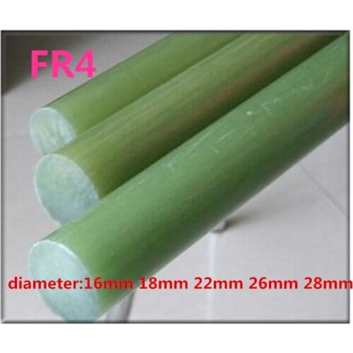 16mm 18mm 22mm 26mm 28mm diameter FR4 stick 1 meter length 3240 Epoxy resin rod Glass fiber rod aqua colour Insulation round bar