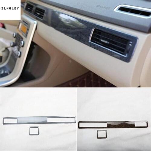 2pcs/lot ABS carbon fiber grain or wooden grain Passenger side dashboard decoration cover for 2007-2016 Volvo S80
