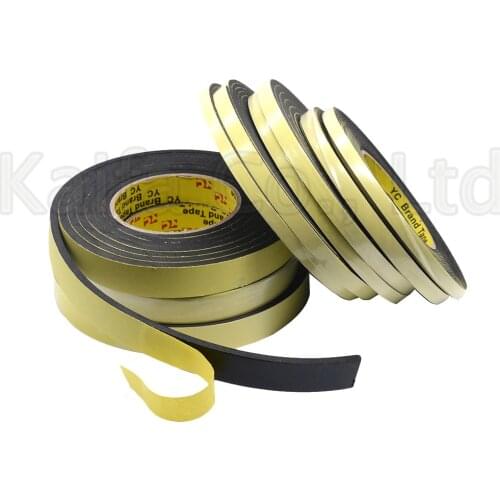 3M/5M x 8mmx 1mm 5mm Single Sided Adhesive Waterproof Weather Stripping Foam Sponge Rubber Strip Tape For Window Door Seal Strip