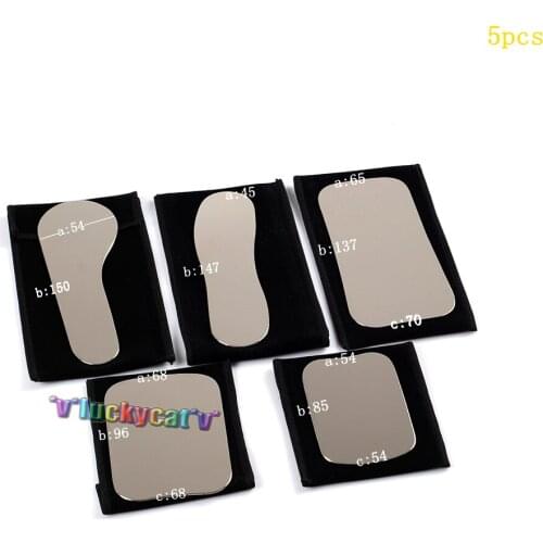 5pcs Dental Oral Clinic Stainless Steel Chromium Coating Photographic Mirror Reflector Autoclave