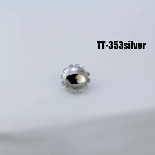 50pc SCREWBACK SPIKE TT- 353 leathercraft Silver