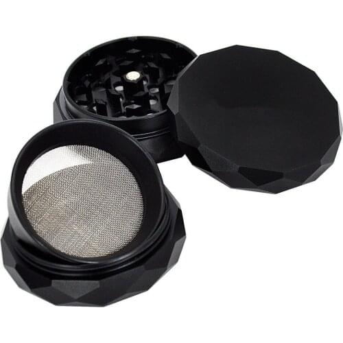 63Mm 4 Layers Metal Tobacco Exquisite Creative Shape Weed Grinder Diamond Aircraft Aluminum Herb Grinders with Cnc Teeth