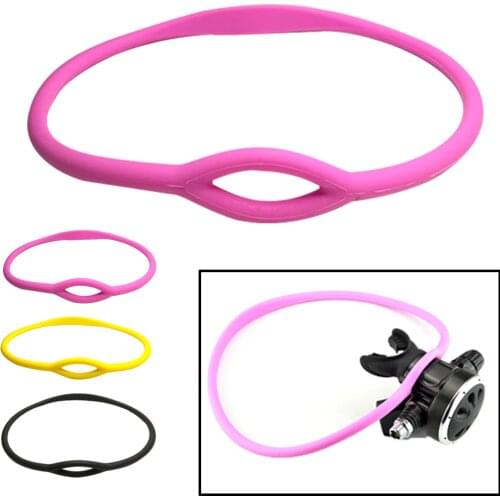 82CM Scuba Diving Silicone Regulator Necklace Holder 3 Color Flexible Mouthpiece Regulator Necklace Ring Octopus Holder