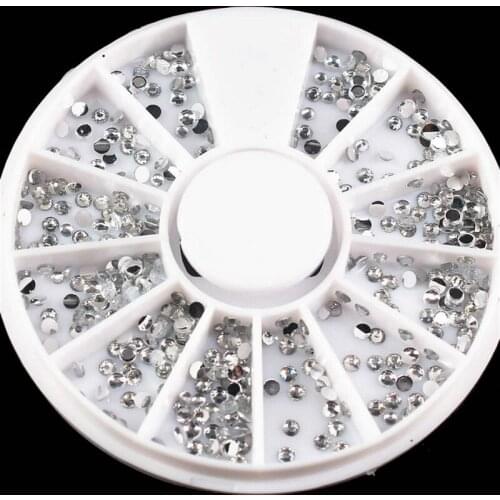 1 Box Shining Dots Glitter Rhinestones Crystal Ab Non Fix Flatback Strass Sewing Fabric Garment Rhinestone Nail Art Stone