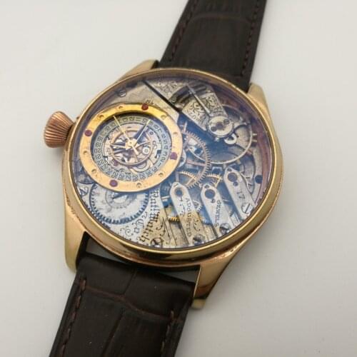 Luxury Skeleton Antique Automatic Mechanical Mens Watch 24K Gold Ruby Men Watches Waterproof Stainless Steel Business Man Clock