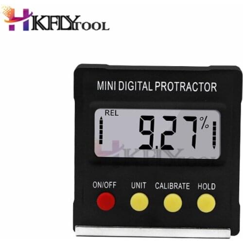 360 degree Mini Digital Protractor Inclinometer Waterproof Level Box Angle Finder Measure Bevel Box Goniometer Magnet