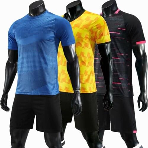 Adult Men Women Football Jerseys Soccer Clothes Sets Short Sleeve Football running Uniforms Soccer Tracksuit Jersey