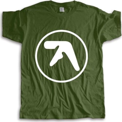 T-shirt men crew neck tees APHEX TWIN Logo T-SHIRT Electronic MUSIC Techno HARDCORE Windowlicker tops fashion unisex tees