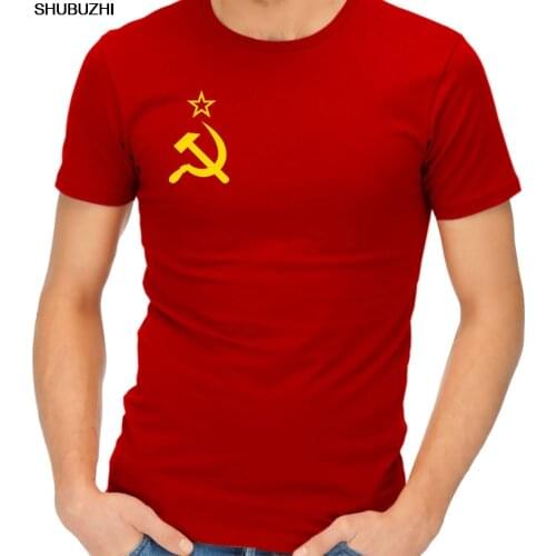 Soviet Flag Hammer and Sickle Communist Communism USSR CCCP T-shirt Tshirt Tee sbz211