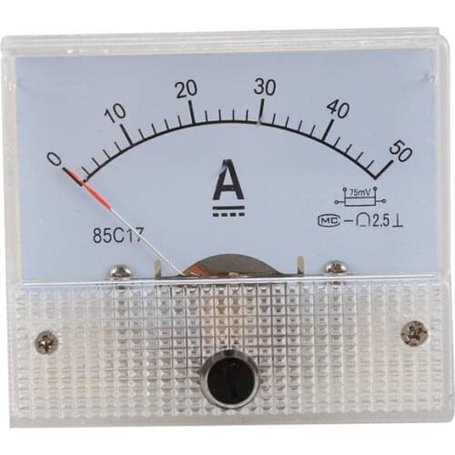 Hot DC 0-50A Analog Amp Meter Ammeter Current Panel + 50A 75mV Shunt Resistor