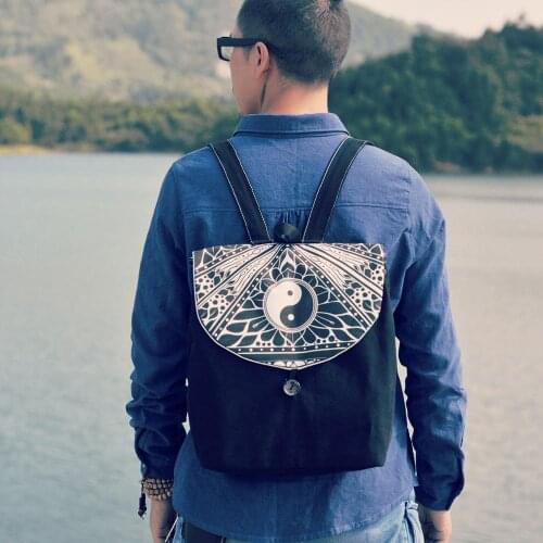 Top quality canvas taoism bags shaolin Monks bag taoist backpack tai chi kung fu martial arts bags