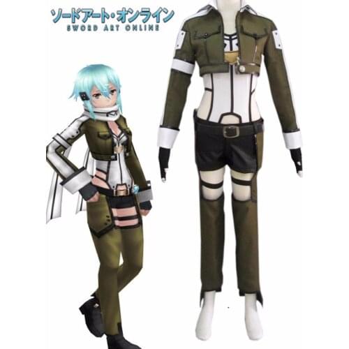 Sword Art Online 2 Sinon Cosplay Costume Custom Made Any Size for Unisex