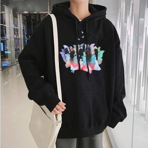 KPOP LOONA - Butterfly Fashion Album Poster Hoodies Sweatshirt Harajuku Aesthetics Streetwear Long Sleeve Women Fans Hoodies