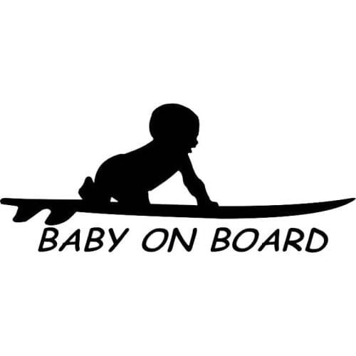 Small Town15.3*6.4CM Baby On Board Surf Surfing Surfboard Car Truck Window Funny Vinyl Decal Stickers C1-4012