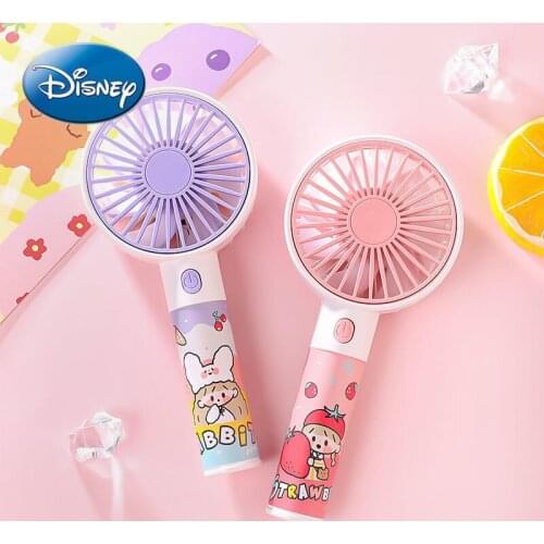Disney Usb Small Fan Small Mini Cute Cartoon Summer Desktop Portable Handheld Student Dormitory Charging Fan