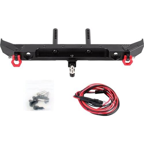 Metal Rear Bumper with D-rings 185mm for 1:10 RC Crawler Car Axial SCX10 III AXI03007 Upgrade Part